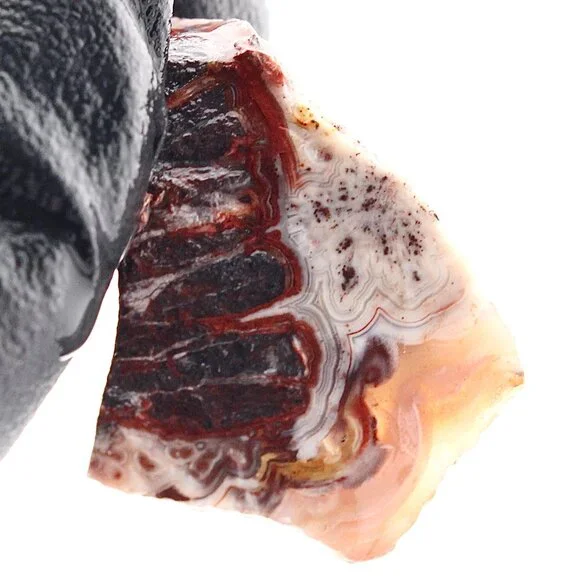 Mexican Crazy Lace Agate, Raw Rough Natural Lapidary Cabochon Material - Picture 1 of 11